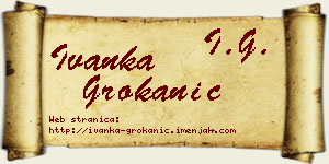 Ivanka Grokanić vizit kartica